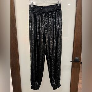 7 For All Mankind Black Sparkle Cropped Pants